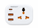تبدیل برق و شارژر ONESAM مدل P08 پریز چندکاره + USB + USB-C